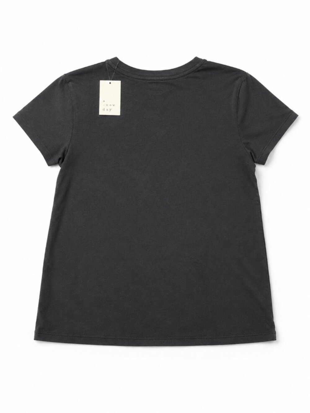 A New Day Womens Large Black Rayon Stretch Crew Neck Short Sleeve T Shirt NWT - Picture 3 of 5